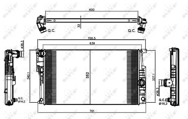 Radiator, engine cooling