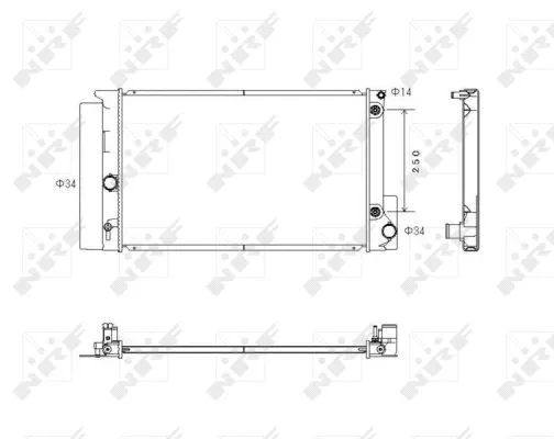 Radiator, engine cooling (53766)