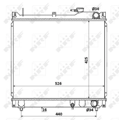 Radiator, engine cooling (53913)
