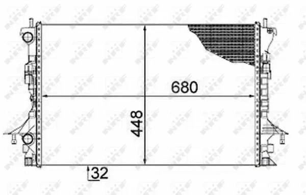 Radiator, engine cooling (58479)