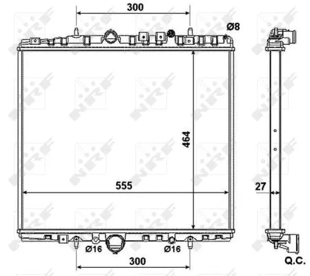Radiator, engine cooling (58373)