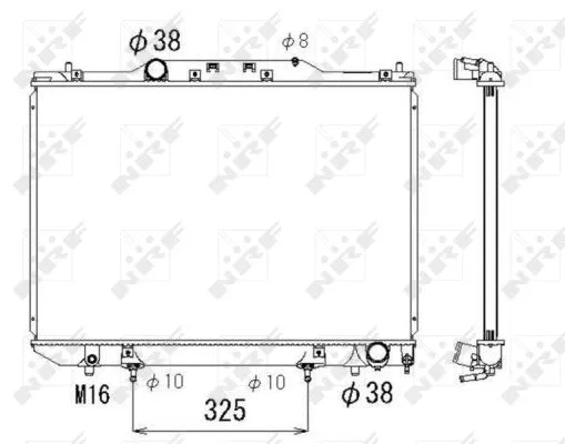 Radiator, engine cooling (53319)