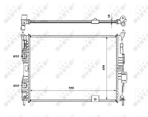Radiator, engine cooling (53846)