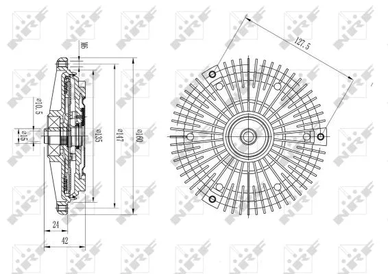 Clutch, radiator fan