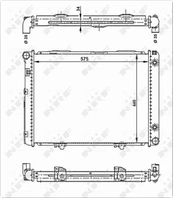 Radiator, engine cooling (53866)