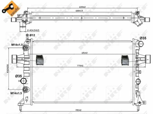 Radiator, engine cooling