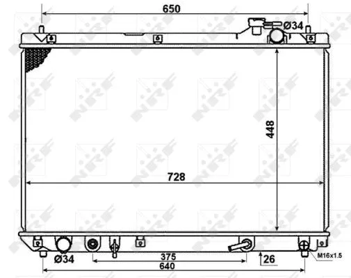 Radiator, engine cooling (58378)