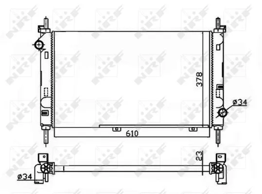 Radiator, engine cooling (509528A)