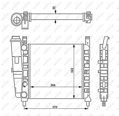 Radiator, engine cooling (54679)