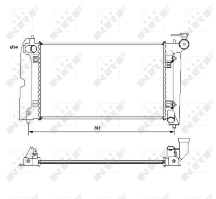 Radiator, engine cooling (53396)
