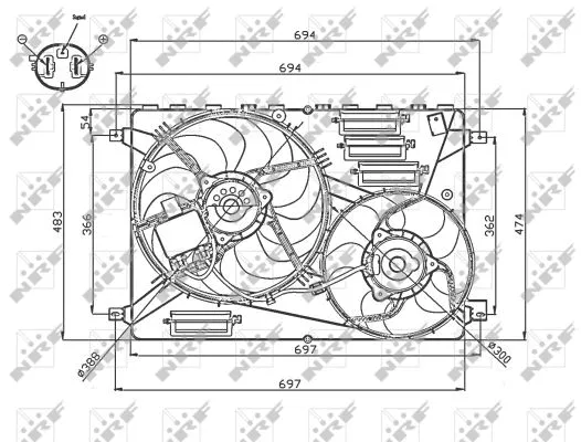 Fan, engine cooling (47754)