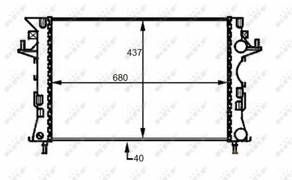 Radiator, engine cooling (58490)