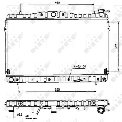 Radiator, engine cooling (53505)