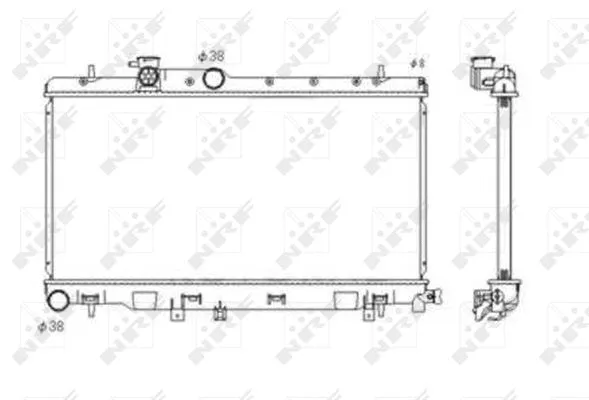 Radiator, engine cooling (53697)