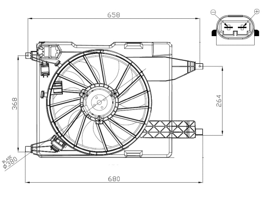 Fan, engine cooling (47966)