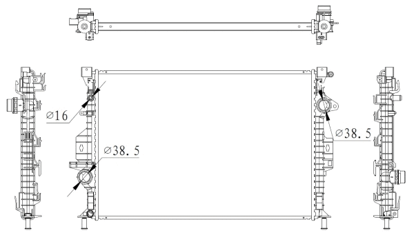 Radiator, engine cooling (550006)
