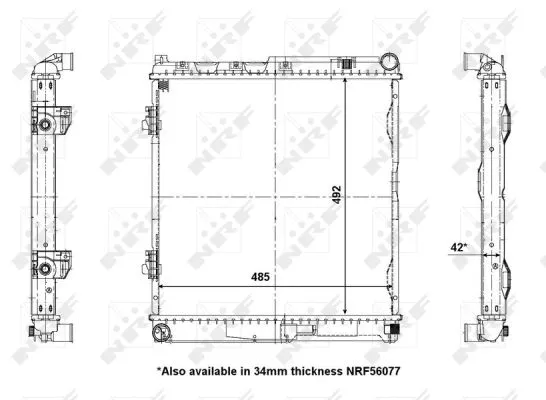 Radiator, engine cooling (56141)