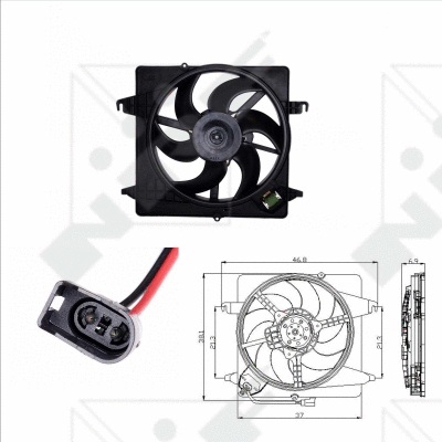 Fan, engine cooling (47019)