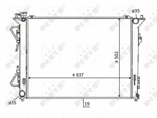 Radiator, engine cooling (59064)