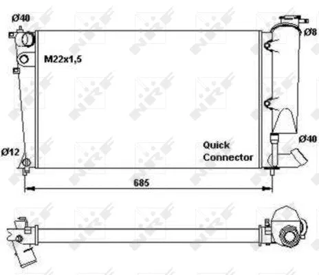 Radiator, engine cooling