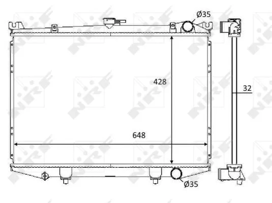 Radiator, engine cooling (59114)