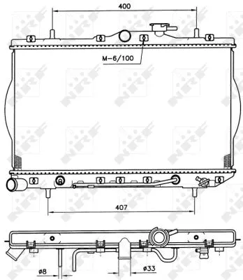Radiator, engine cooling (53261)