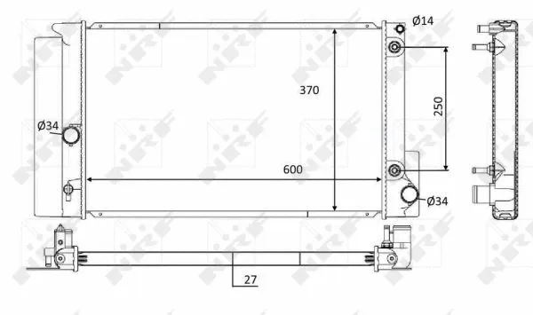 Radiator, engine cooling (59115)