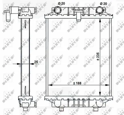 Radiator, engine cooling (59183)
