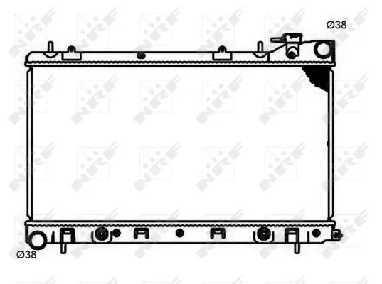 Radiator, engine cooling (53597)