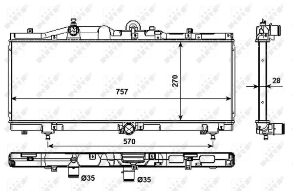 Radiator, engine cooling (53983)