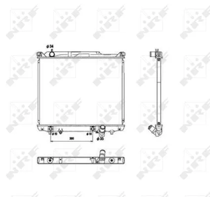 Radiator, engine cooling (53576)