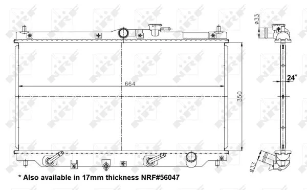 Radiator, engine cooling (517722)