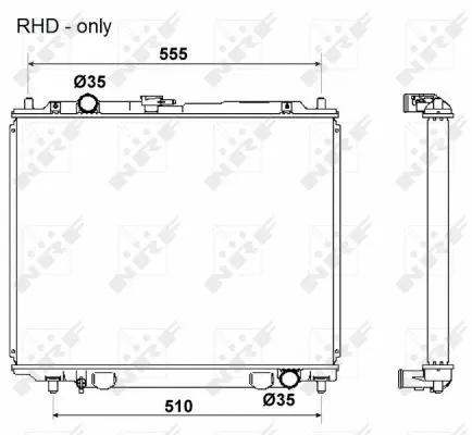Radiator, engine cooling (53666)