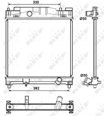 Radiator, engine cooling (53072)