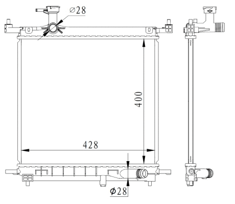 Radiator, engine cooling (59223)