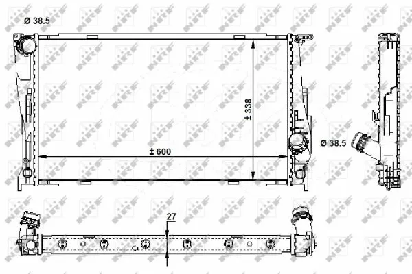 Radiator, engine cooling (59210)