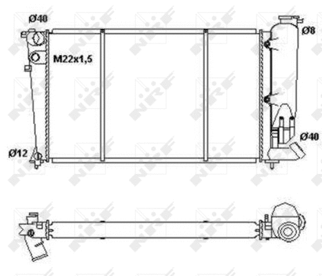 Radiator, engine cooling (50414)