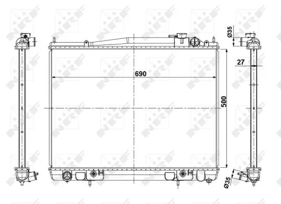 Radiator, engine cooling (56088)