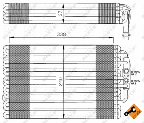 Evaporator, air conditioning