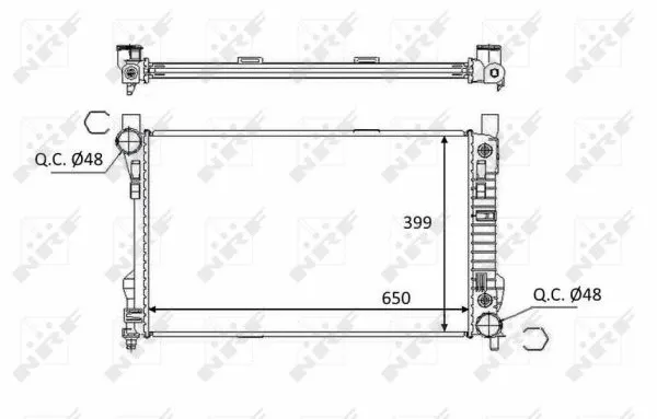 Radiator, engine cooling (58390)