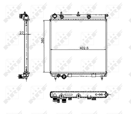 Radiator, engine cooling (50447)