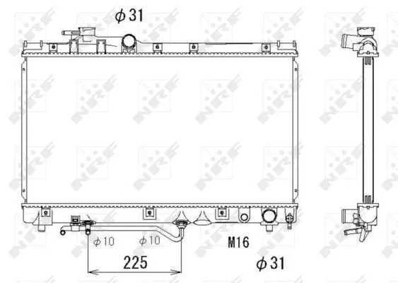 Radiator, engine cooling (53272)