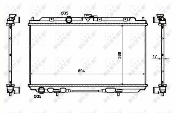 Radiator, engine cooling (53386)