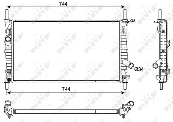 Radiator, engine cooling (53111)