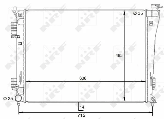 Radiator, engine cooling (59092)