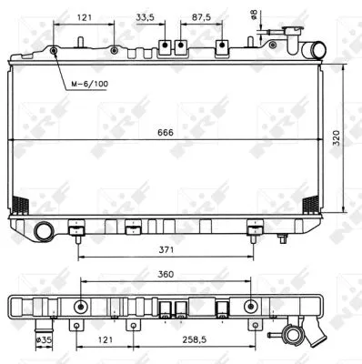 Radiator, engine cooling (536864)