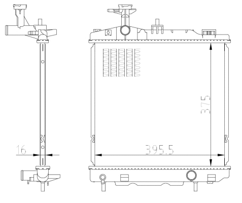 Radiator, engine cooling (550022)