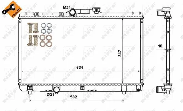 Radiator, engine cooling