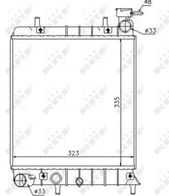 Radiator, engine cooling (53376)