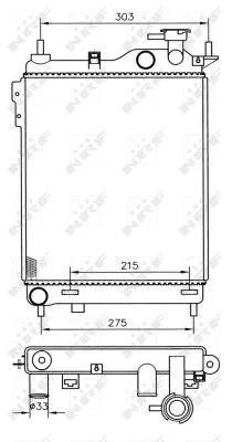 Radiator, engine cooling (53359)